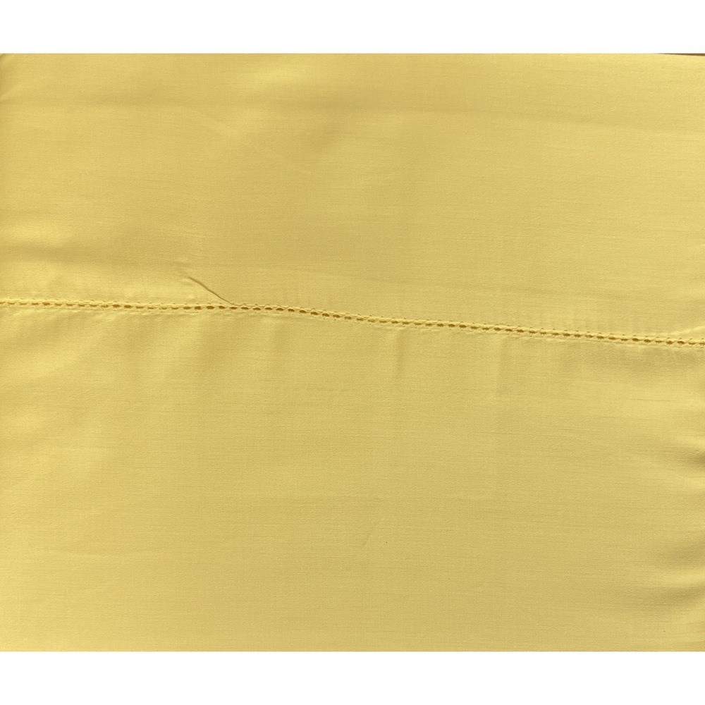 Kate Spade New York Weston Hemstitch Sateen Sheet Set of 4 300 TC (Yellow, Twin)